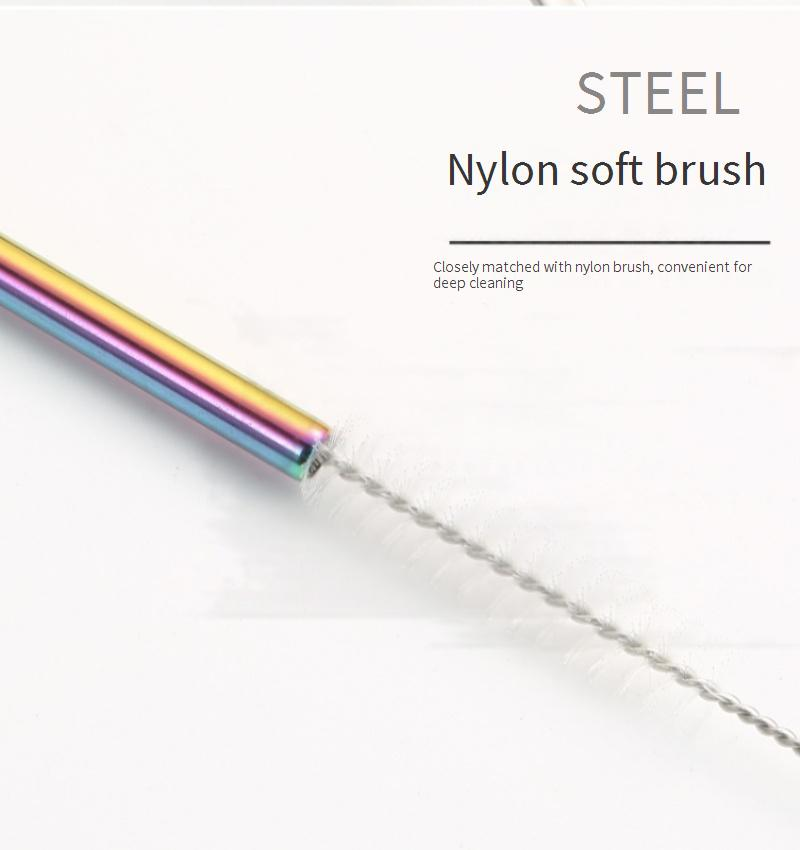 Ensemble de couverts haut de gamme en acier inoxydable 304, 8 pièces, couteau, fourchette, cuillère, baguettes, paille, pour les repas en plein air_voghion.com