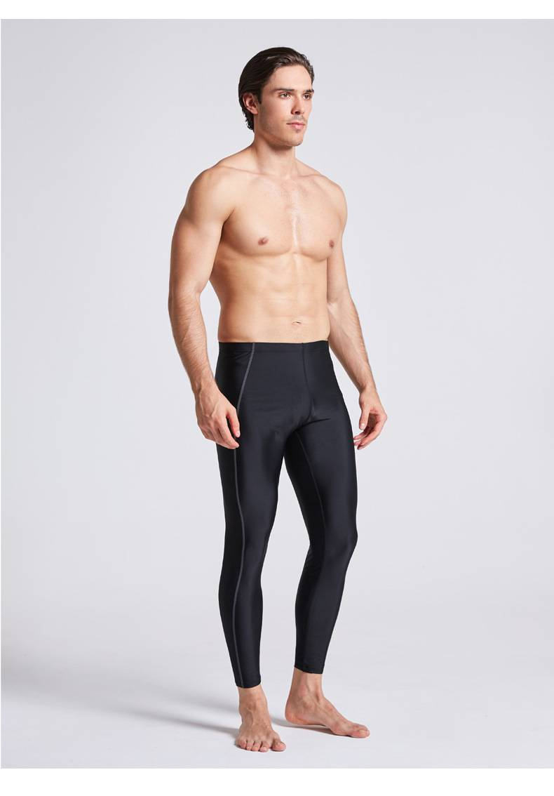 Traje de baño largo de secado rápido, protección solar, impermeable, para competición, para hombre, para esnórquel y surf._voghion.com