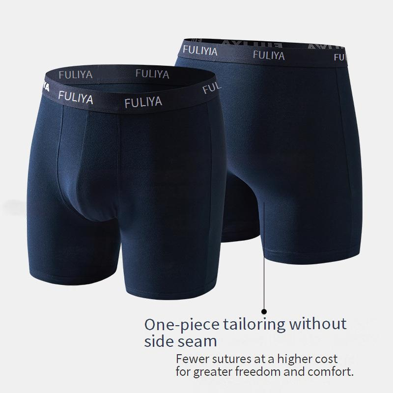 Roupa íntima masculina de algodão puro, roupa íntima antidesgaste estendida para pernas, tamanho grande, 200 libras, verão, virilha respirável, sem virilha, calças grandes para esportes_voghion.com