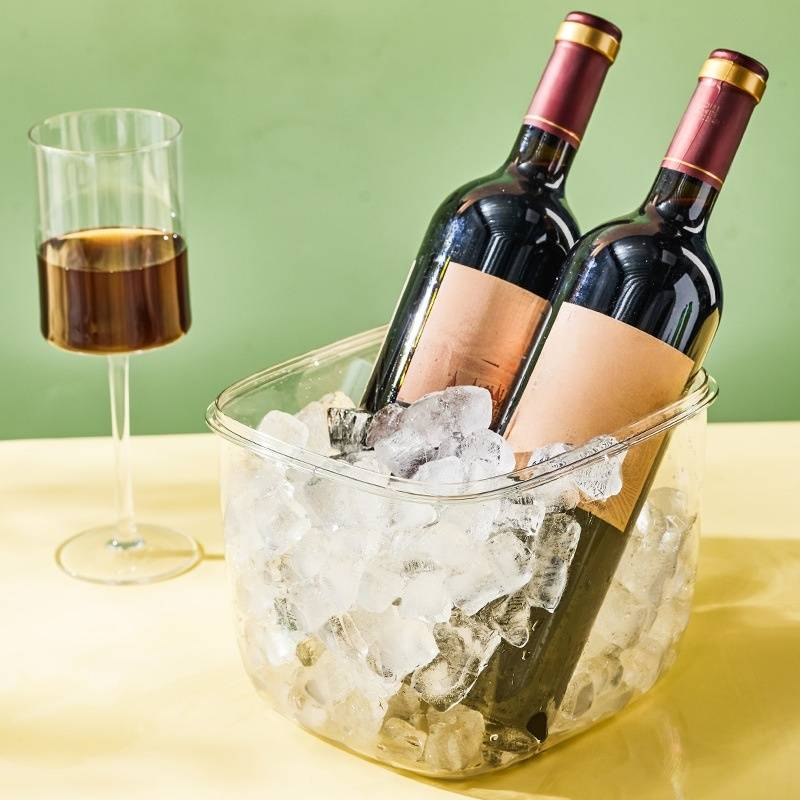 Tragbarer Eiskübel mit Zange – Isolierter Champagner- und Bierkühler für Picknicks im Freien und den Einsatz in der Bar_voghion.com