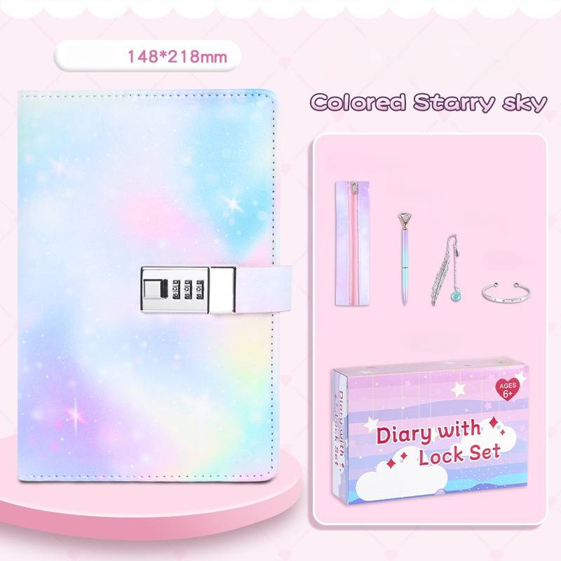 A5 Lockable Password Journal Notebook - PU Leather Cover, 90 Sheets 100g Woodfree Paper, Vintage Style Diary For Students & Creative Writing_voghion.com
