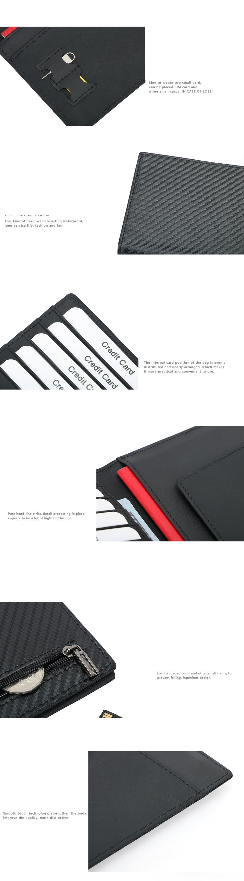 Portafoglio da uomo con porta carte, nuovo porta passaporto in vera pelle con più slot per carte, porta passaporto multifunzione con RFID, porta biglietti aerei_voghion.com