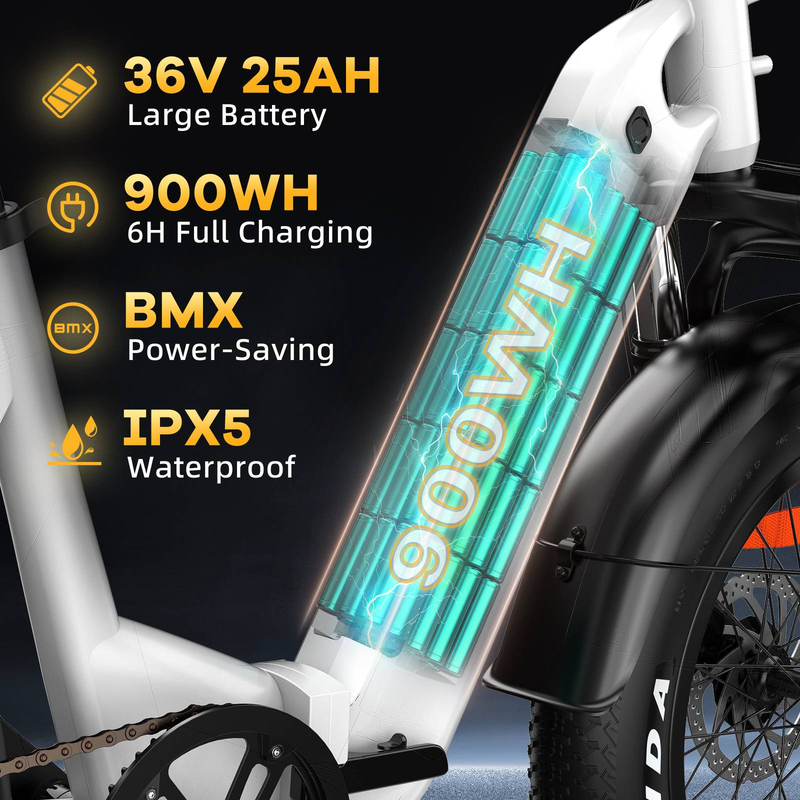 Vélo électrique tout-terrain TTGO F6 1000 W, pneus larges de 4 pouces | 48 V, 20 Ah, autonomie de 150 km, freins hydrauliques, capteur de couple, entrepôt européen, livraison sous 7 jours_voghion.com