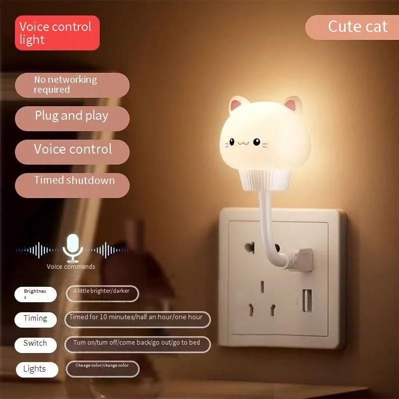 USB-Nachtlicht, tragbare LED-Schreibtischlampe mit weichem warmweißem Licht, Mini-USB-Plug-in-Licht für Zuhause, Büro, Reisen (mehrere Farben erhältlich)_voghion.com