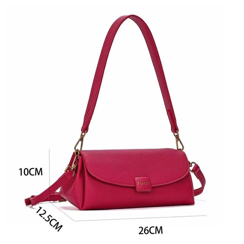 Borsa da donna ultra morbida di lusso FIMKA, borsa a tracolla versatile minimalista rossa con frutto del drago per il ritorno a scuola, sostenibile e durevole_voghion.com