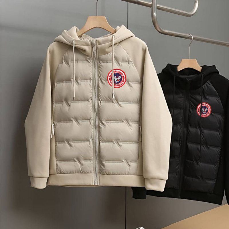Men's Clothing 25 New Autumn And Winter High-quality Embroidered Badge Warm Hooded Thickened Cotton Jacket_voghion.com