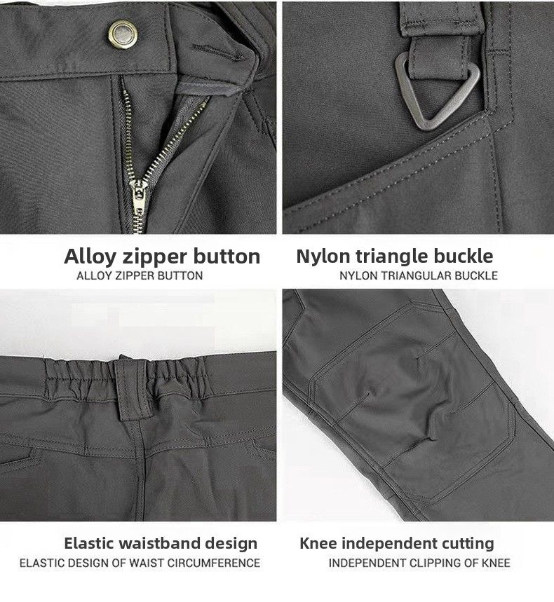 Chaqueta de invierno para hombre Shark Skin Soft Shell con forro polar, cálida, impermeable, cortavientos, para montañismo, esquí y ciclismo._voghion.com