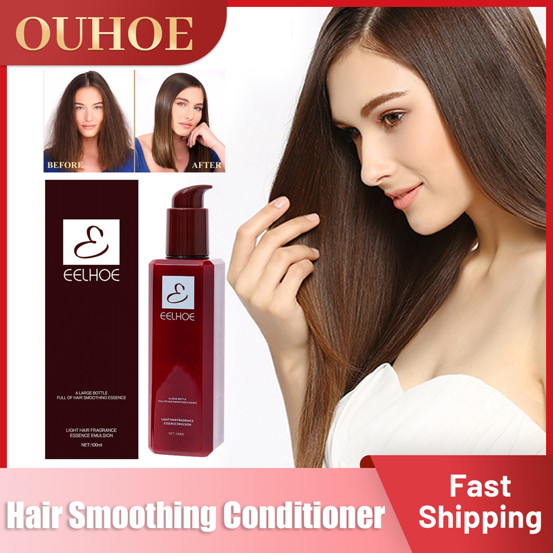 Acondicionador alisador de cabello, tratamiento alisador de queratina, crema acondicionadora sin enjuague, reparación elástica, mascarilla para el cabello suavizante dañado_voghion.com