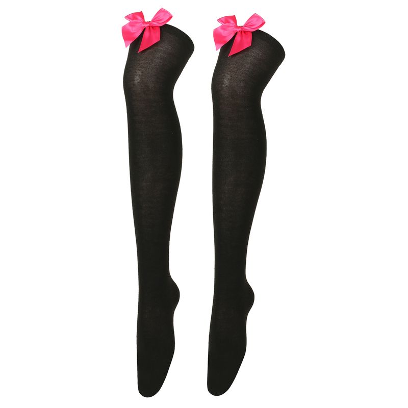 Calze sexy con fiocco per San Valentino sopra il ginocchio, calze alte, calze da donna, calze per feste di appuntamenti_voghion.com