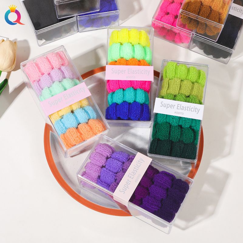 Corda per capelli in scatola spessa con bobina di lana ad alta elasticità, fascia per capelli in gomma di alta qualità, senza cuciture, anello per capelli all'ingrosso_voghion.com