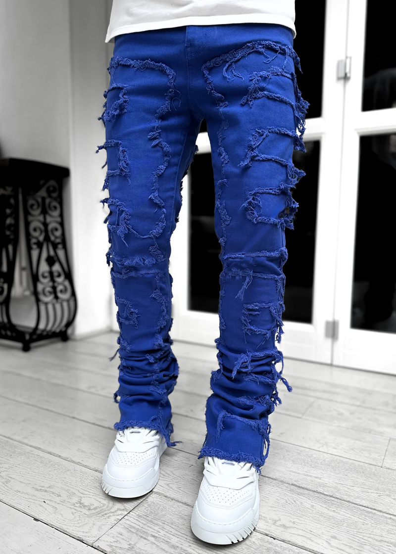 Mode Stretch Patch männer Jeans Y2K Patchwork Kreative Quasten Dekoration Gerade Denim Hosen Für Männer Hip Hop Jean Hosen_voghion.com