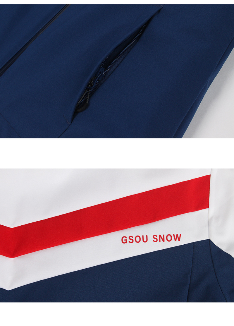 New Fashion Color Matching Outdoor Top Snow Jacket_voghion.com