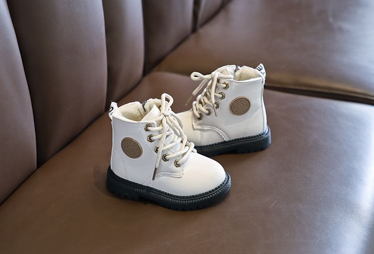 Stivali invernali da bambina Martin 2024, stile britannico, corti con scarpe di cotone spesso e morbido, stivali per bambini_voghion.com