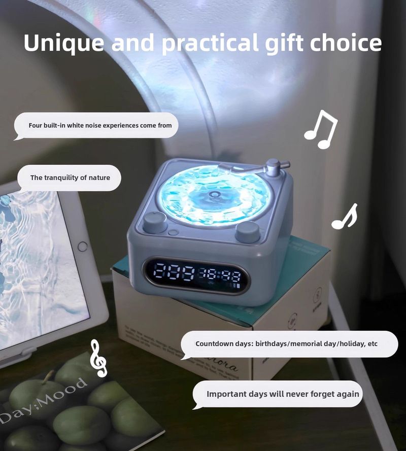 Shouxing Aurora Water Ripple Speaker Bluetooth Niche High-End Atmosphere Graduation Season Birthday Gift For Best Friend_voghion.com