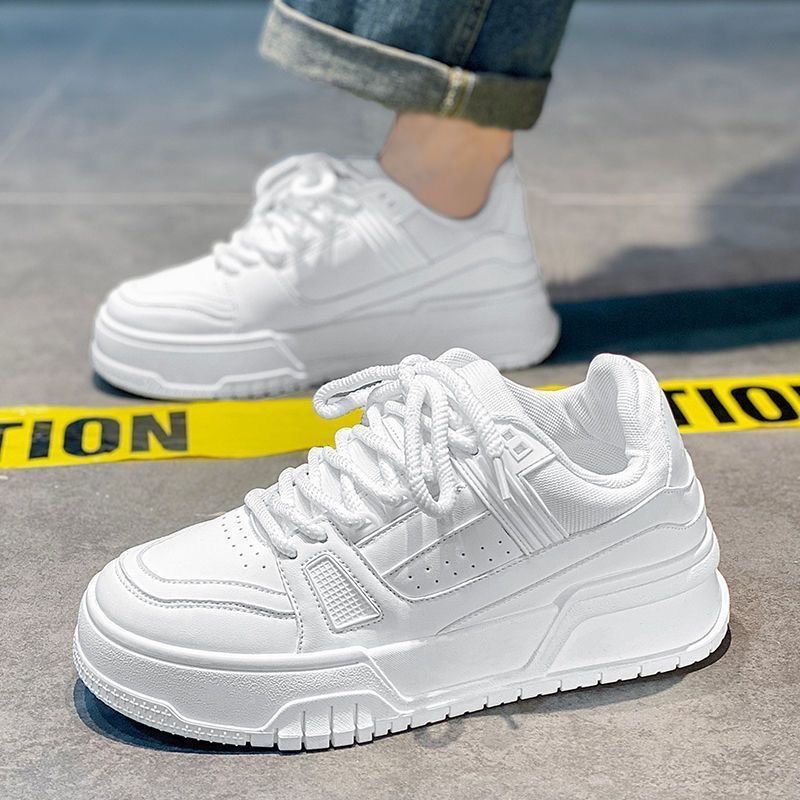 Scarpe da uomo autunnali nuove traspiranti bianche di design di nicchia versatili per giovani sportivi con suola spessa casual da uomo_voghion.com