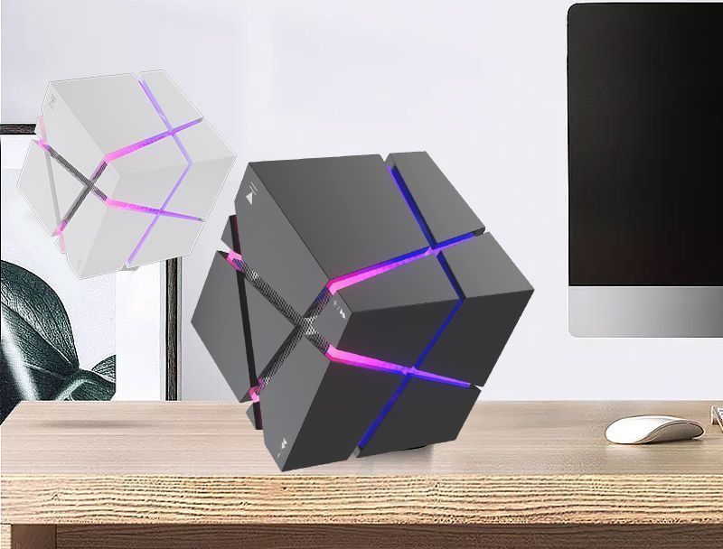 Original Magic Cube Bluetooth Subwoofer Mini Portable Colorful Light Small Speaker Creative Birthday Gift_voghion.com