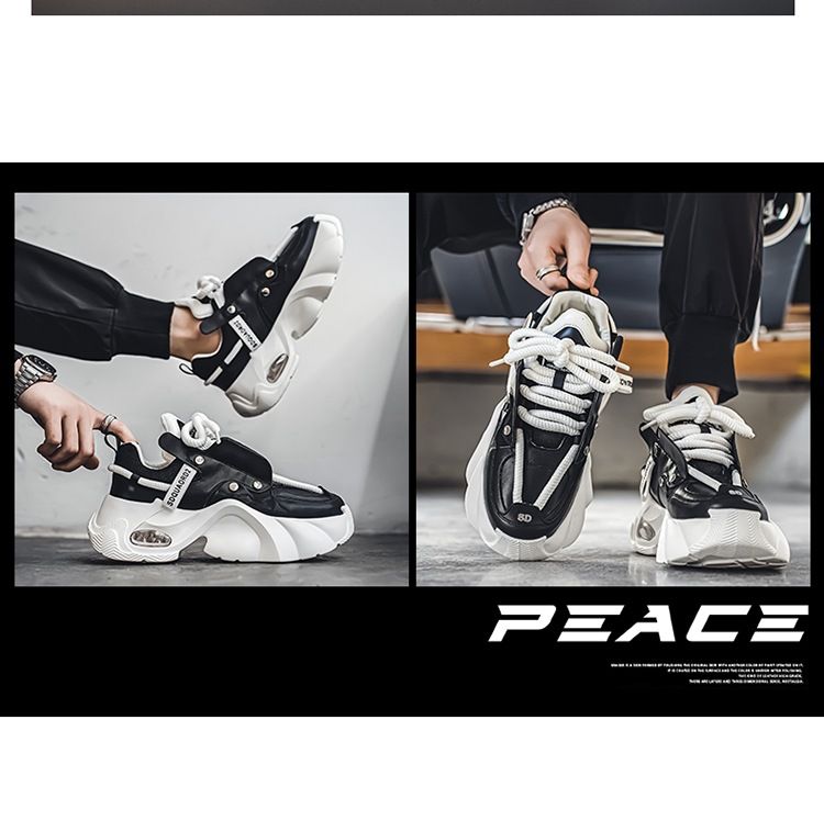 Fritidsidrottsskor för män Tennisarbete Promenadskor Träning Chunky Fashion Sneakers för män_voghion.com