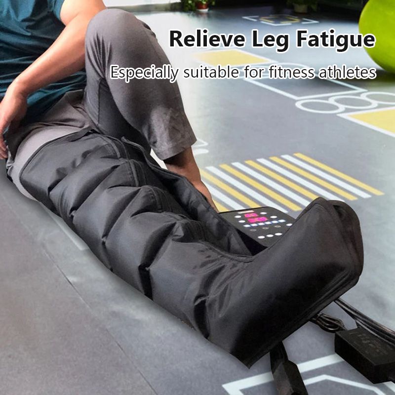Massaggiatore a compressione d'aria Sistema di massaggio per gambe esteso 6 stanze per promuovere la circolazione sanguigna Rilassante muscolare Home Office_voghion.com