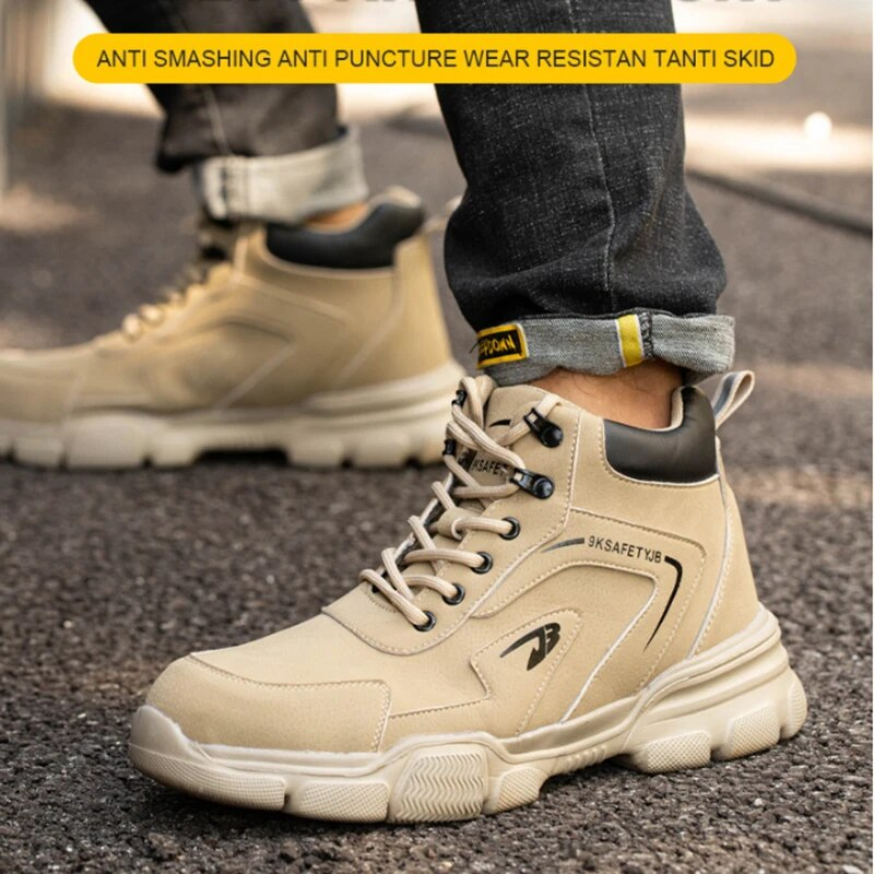 Veiligheidsschoenen voor heren, anti-smash, anti-steek, sneakers, stalen neus, werkschoenen voor heren, onverwoestbare schoenen_voghion.com