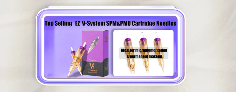 Tattoo Needles EZ V-Select Cartridge Tattoo Needles #12 0.35mm #10 0.3mm Round Shader Tattoo Needles for Cartridge_voghion.com