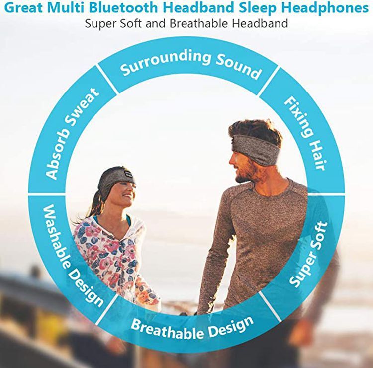 Cuffie per dormire, fascia sportiva wireless Bluetooth con maschera per gli occhi con musica per dormire integrata_voghion.com