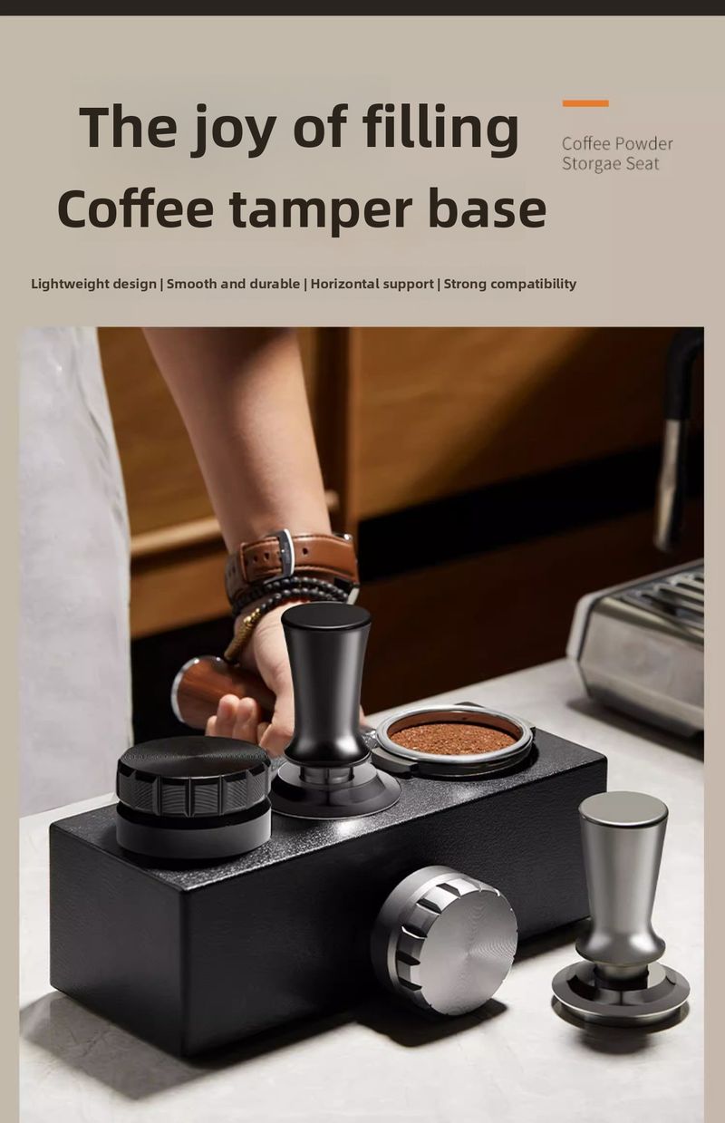 Macchina per caffè in polvere in acciaio inossidabile, pressa per polvere a tre polpa, pressa per polvere quantitativa di riempimento, set di stoccaggio integrato per martello_voghion.com