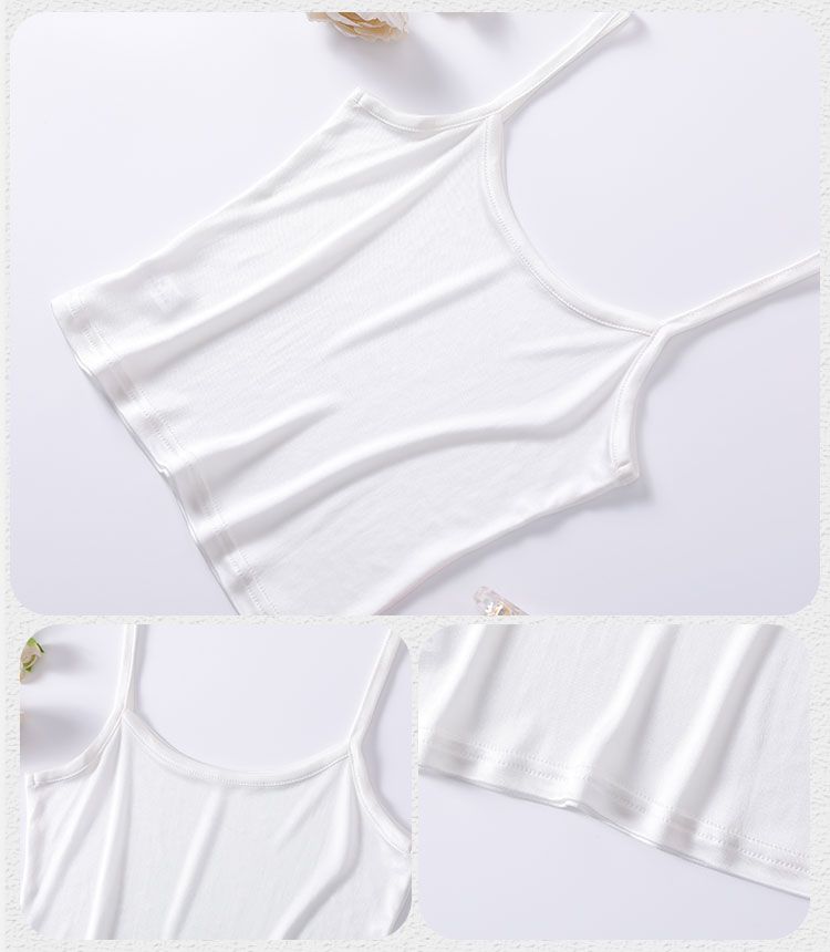 High-End Knitted Camisole Bra Anti-Wardrobe Malfunction Silk_voghion.com