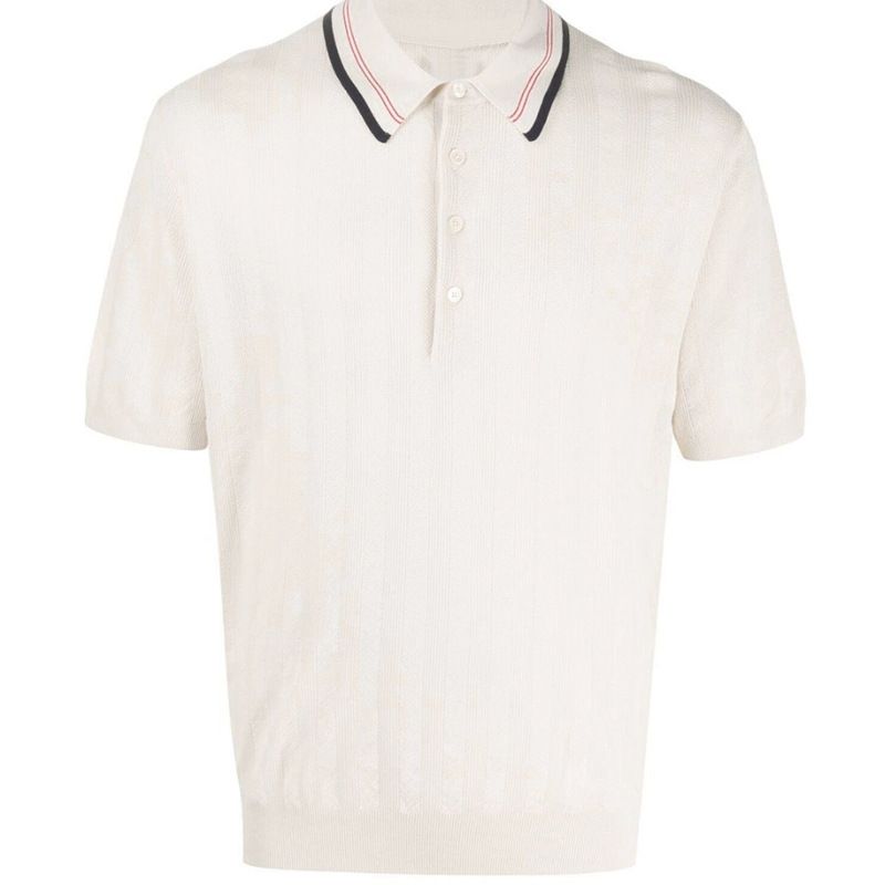 Männerkleeder Summer nei Männer Poloshirt Casual Kuerzärmlech Vertikal Sträifen Gestrickte Schlank T-Shirt_voghion.com