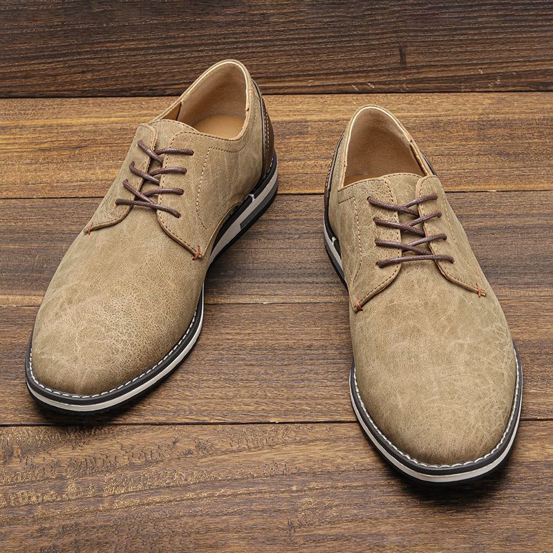 Herrenschuhe Große Herren Freizeitschuhe Modische leichte Herrenschuhe Farblich passende atmungsaktive Herren Lederschuhe_voghion.com