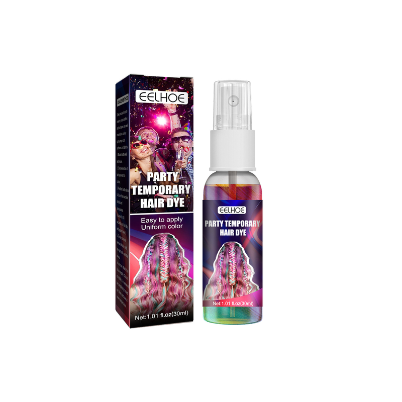 Coiffeurspray Eenmalig Party Glitter Coiffeurmëttel Faarwt d'Hoer séier an einfach ouni d'Hoer ze schueden_voghion.com
