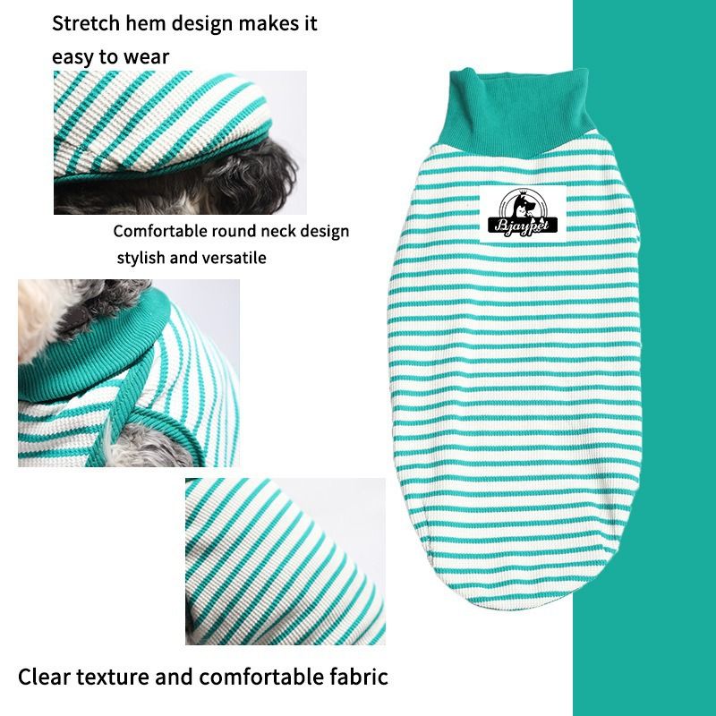 New Elastic Striped Vest Italian Whippet Large Greyhound Pet Apparel_voghion.com