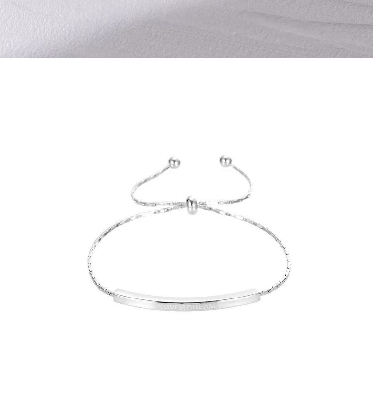Bracciale in acciaio al titanio con lettere dorate, fatto a mano, alla moda, versatile, semplice, personalità, nicchia_voghion.com