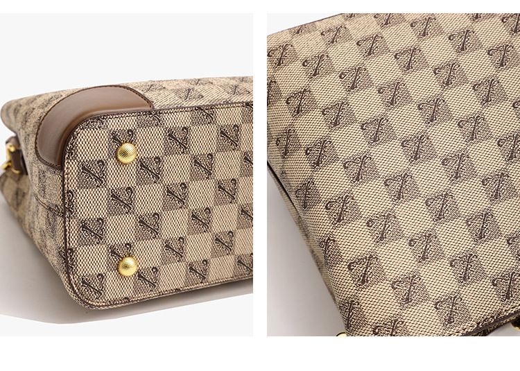 Women's Crossbody Bag Large Capacity PU Leather Printed Letter Shoulder Bag With Wide Strap For Daily Use_voghion.com