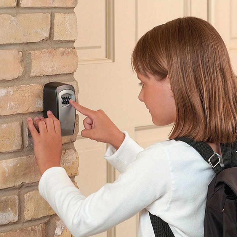 Cassetta di sicurezza per chiavi da parete con serratura a combinazione, in metallo e plastica, per la sicurezza di casa, hotel, viaggi ed emergenze_voghion.com