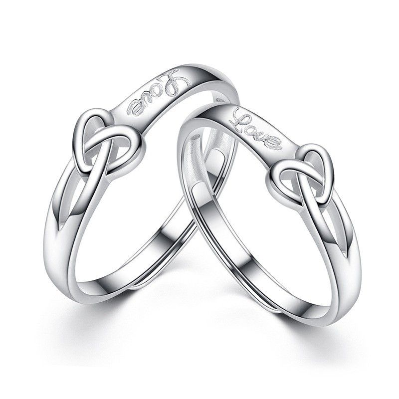 Grenzüberschreitender europäischer und amerikanischer Silberschmuck, offene Partnerringe für Damen, koreanische Version, Zirkon-Ehering mit Diamanten_voghion.com