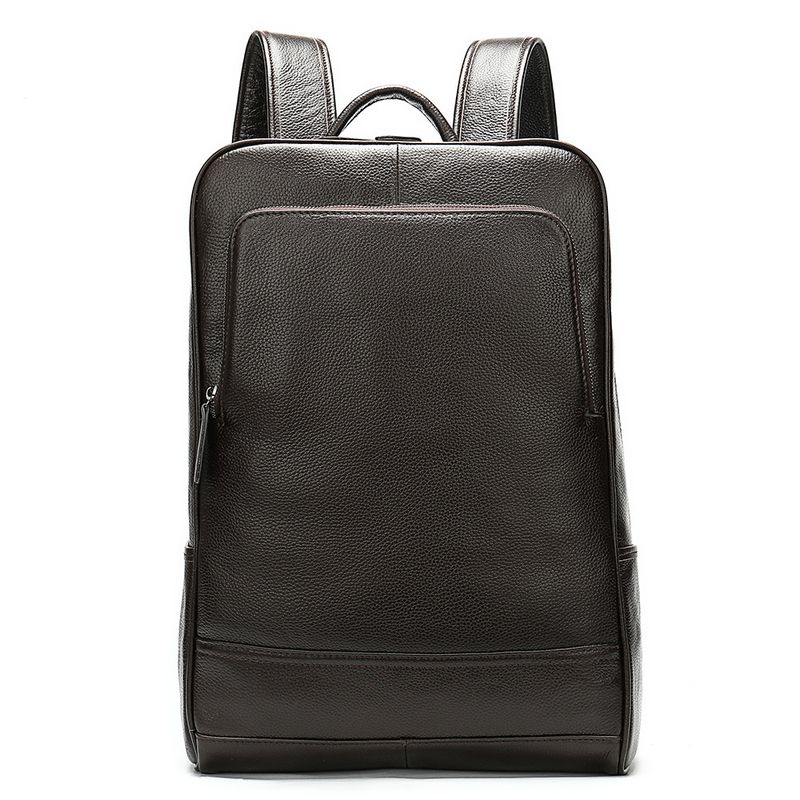 2025s High-End Business Casual Top Layer Cowhide Laptop Bag Large Capacity Fashion Genuine Leather Men's Backpack_voghion.com