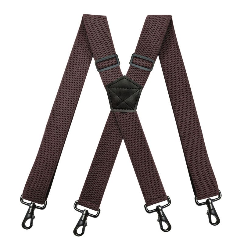 VOOTHOST Erkek Ağır Hizmet Tipi İş Askıları 3,8 cm Genişliğinde X Şeklinde 4 Döner Kancalı Ayarlanabilir Elastik Biker Snowboard Pantolon Askıları F0211_voghion.com