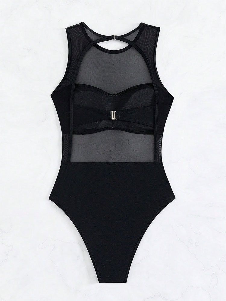 Maillot de bain une pièce sexy en maille transparente pour femme, bikini de plage, source chaude, nouvelle collection 2025_voghion.com