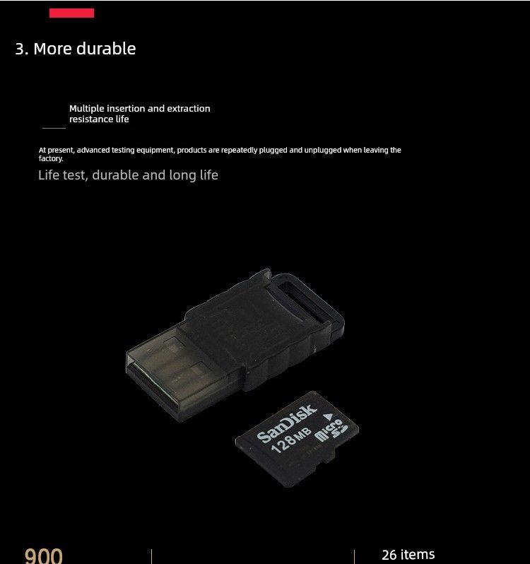 TF To USB Mini Sound Box Ultra-Thin High-Speed MicroSD Card Reader Support 512G Simple Package With Light_voghion.com