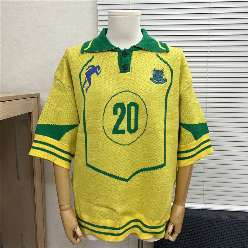 House Errors Jersey Style Eye Of Truth Five-Color Jacquard Polo Collar Unisex Sweater_voghion.com