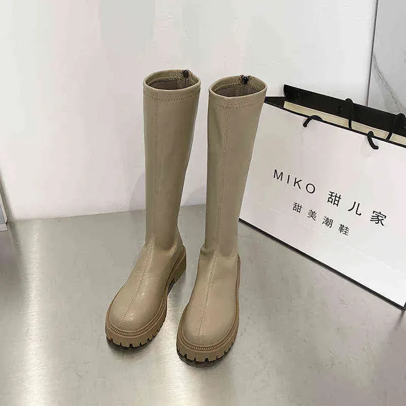 Damen Gummistiefel - Damen Winterschuhe mit niedrigen Absätzen Booties Runde Zehen Regen 2021 Mittlere Waden Herbst Damenstiefel Y1105_voghion.com