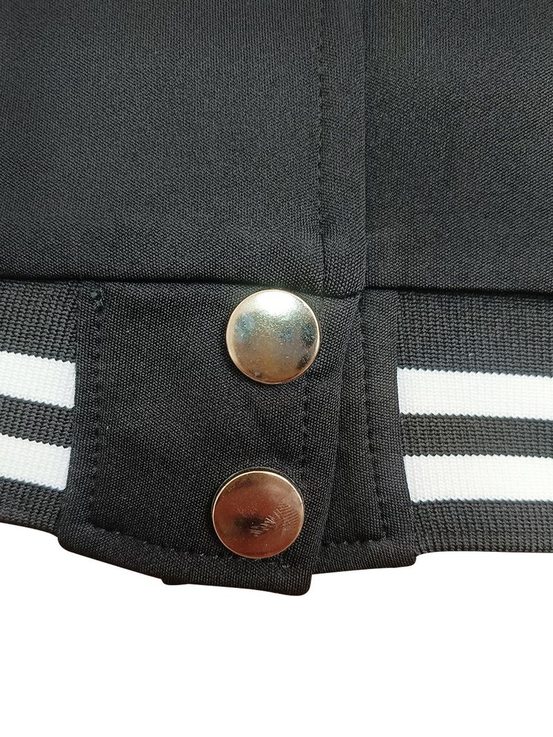 Women's Clothing large size leisure letter printing thread patchwork jacket baseball jacket_voghion.com