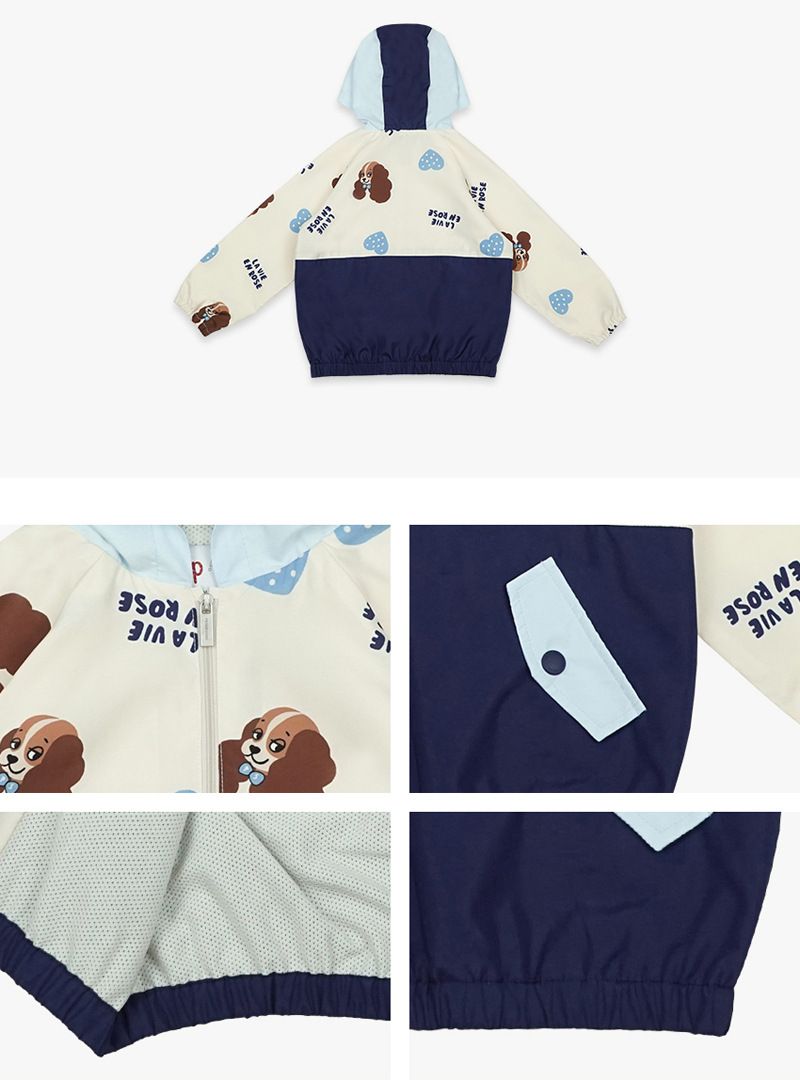 Kids' Clothing Summer Shirts For Small And Medium Children Cartoon Puppy Contrast Color Windbreaker Jacket_voghion.com