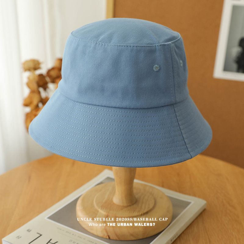 Cappello da pescatore giapponese tinta unita - Cappello da sole con tesa larga per teste grandi (protezione UV UPF50+, cappello estivo unisex)_voghion.com