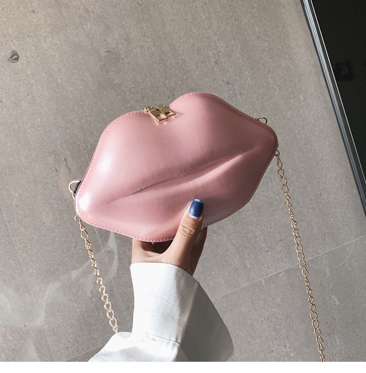 2021 Sommer neue Lippen Mini Make-up kleine Tasche Mode Candy Schulter Umhängetasche Kette Tasche Damentasche_voghion.com