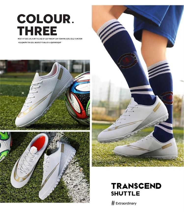 Volledige maat 32-47 zaalvoetbalschoenen voor heren PU leren voetbalschoenen_voghion.com