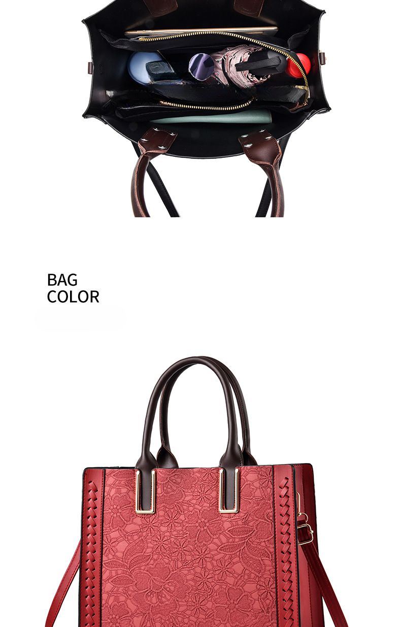 Middle-aged mother messenger bag 2024 new simple temperament shoulder soft leather bag_voghion.com