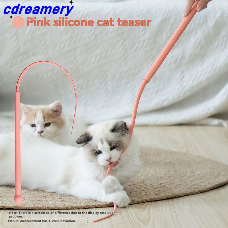 Jouet interactif pour chat, baguette en silicone, pour chat d'intérieur, pour chat adulte qui s'ennuie._voghion.com