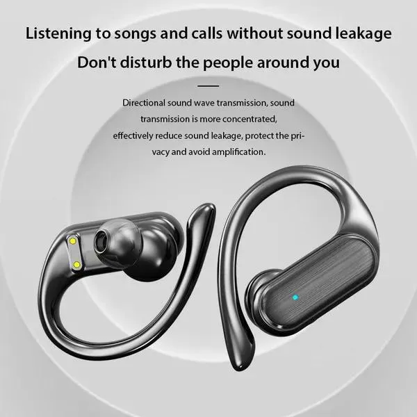 Auricolari stereo HiFi wireless Bluetooth 5.3 9D, auricolari sportivi Bluetooth con gancio auricolare, mini auricolari impermeabili con_voghion.com