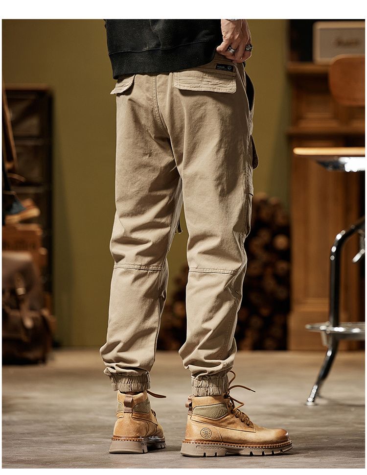 New personalized high street style tooling trousers casual trousers versatile simple fashion niche design leggings_voghion.com